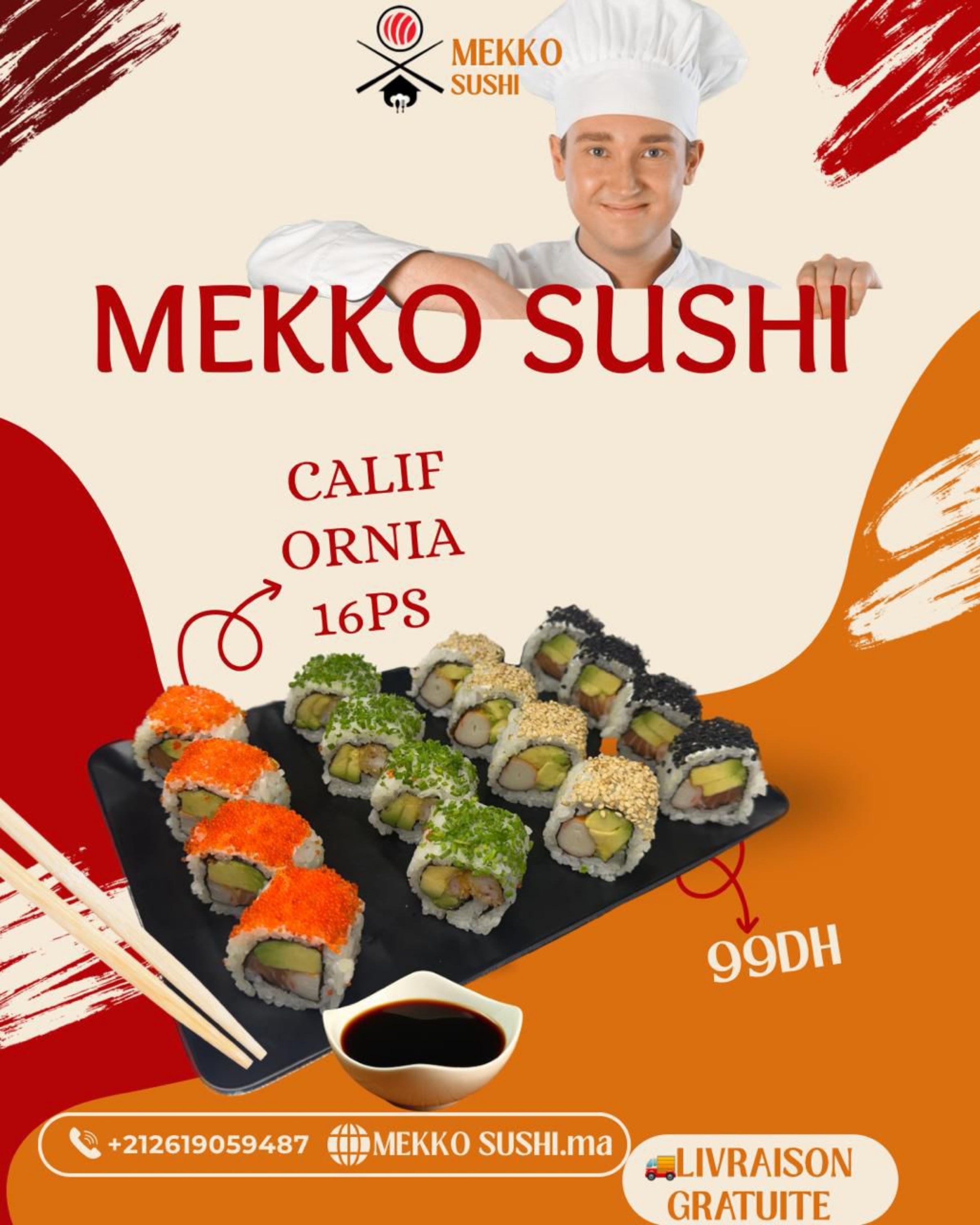 Assortiment de sushis California